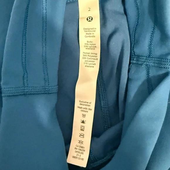 Lululemon Wunder Under Leggings Bundle | Teal & Navy High Rise Luxtreme — Size 2 - Picture 10 of 11